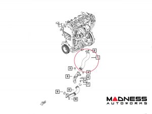 FIAT 124 Clean Air Hose